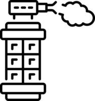 A linear icon of smoke bomb design vector