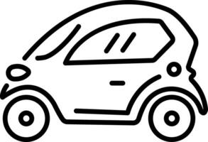 A linear icon showing self balancing motorbike vector