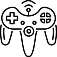 A line style icon of wireless joystick controller vector
