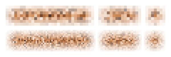 Pixel blurred censor mosaic. Censorship square face effect. Censure content bar . Blurry photo for tv hide sensitive info. Pattern to cover naked nude people image. Word transparent texture vector