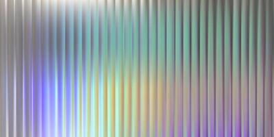 Holograph ice glass, texture background. Reed flute pattern effect. Laser ripple abstract line ribbed 3d gradient. Silver frosty reflect striations. Light corrugated transparent window iridescent wall vector