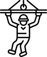 A line style icon of rescue man vector