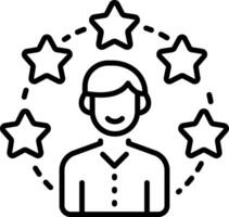 A line style icon of public figure vector