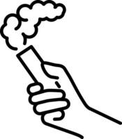 A outline style icon of emergency flare vector