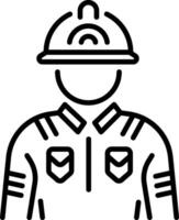 A line style icon of fireman vector