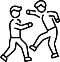 A linear style icon of fight vector