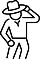 A line style icon of actor costume vector