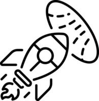 A line style icon of wormhole portal vector