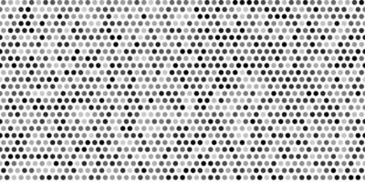 Dot pattern background. Abstract geometric halftone pixel grid texture. Comic design seamless polka circle effect. Black tone fade gradient shape size and transparency. Square angular mosaic vector