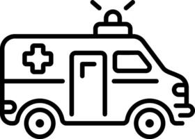 A line style icon of ambulance vector