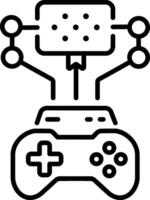 A linear style icon of gaming controller vector