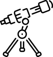 A line style icon of astronomical telescope vector