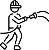 A line style icon of fire hose vector
