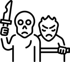 A outline style icon of horror movie vector