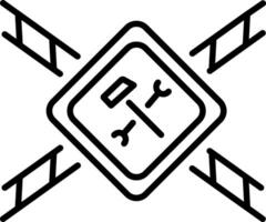 A line style icon of construction tape vector