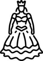 A line style icon of princess vector