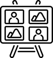 A outline style icon of storyboard vector