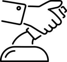 A linear style icon of emergency brake vector