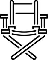 A line style icon of director chair vector