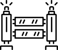 A line style icon of barrier vector
