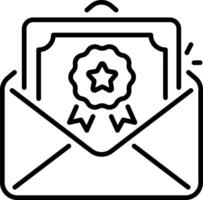 A line style icon of nomination vector