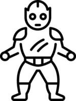 An outline style icon of camera crane vector