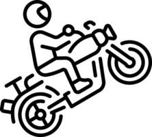 A outline style icon of stuntman vector