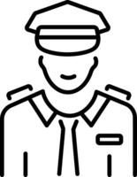A linear style icon of police vector