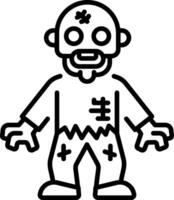 A outline style icon of zombie vector