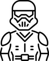 A linear style icon of movie figure vector