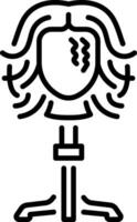 A line style icon of wig stand vector