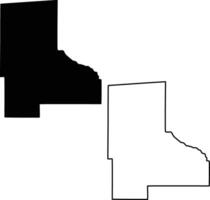Map of Jefferson Davis County Mississippi USA Silhouette Flat And Outline Design vector