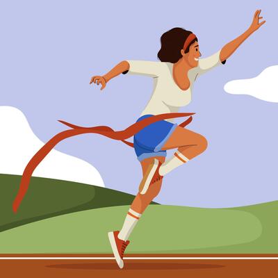 Women Running Happy