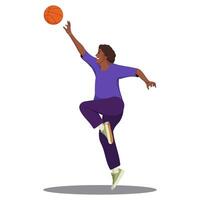 Man Playing Basketball vector
