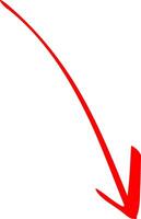 Ink Pen Sketch in Red Arrow Style vector