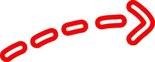 Minimal Small Red Arrow Marker vector