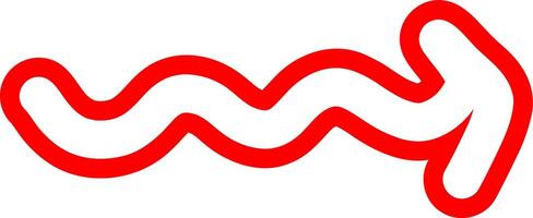 Outline Arrows in Red Sketch Style vector