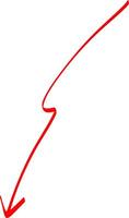 Handmade Red Arrow in Stabillo Style vector