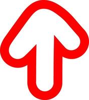 Red Arrow Outline With Thin Sketch vector