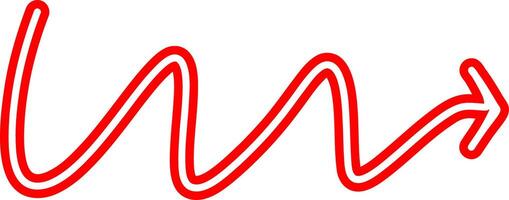 Sketch Style Small Red Arrow vector