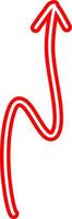 Tiny Red Arrow Outline Style vector