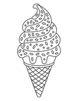 Ice cream coloring pages vector