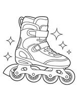 Inline Rollerblades with Sparkles Art vector