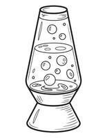 A drawing of a glass with bubbles inside vector
