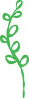Neon Floral Leafs Hand Drawn Style vector