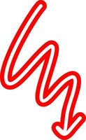 Sketch Red Arrow Tiny Version vector
