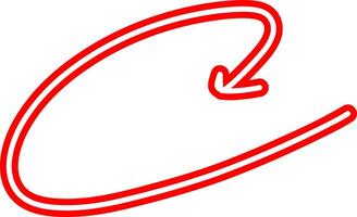 Outlined Small Red Arrow Element vector