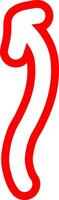Red Marker Sketch Arrow With Outline vector