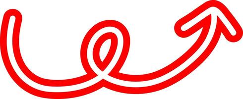 Red Arrow Pointing Left Sketch vector