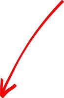 Left Facing Arrow in Red Pen Ink vector